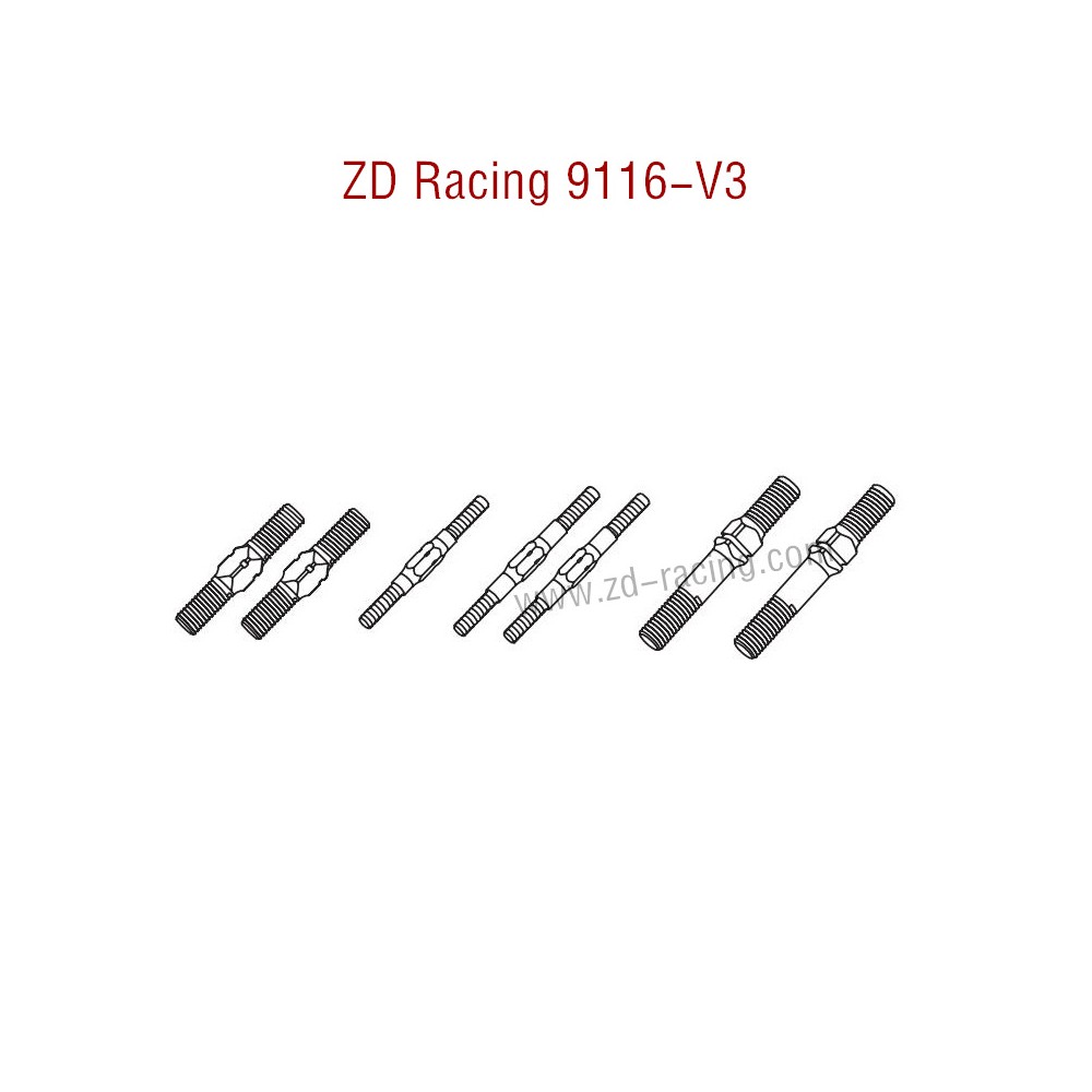 ZD Racing 9116-V3 Parts  All Rods 8126