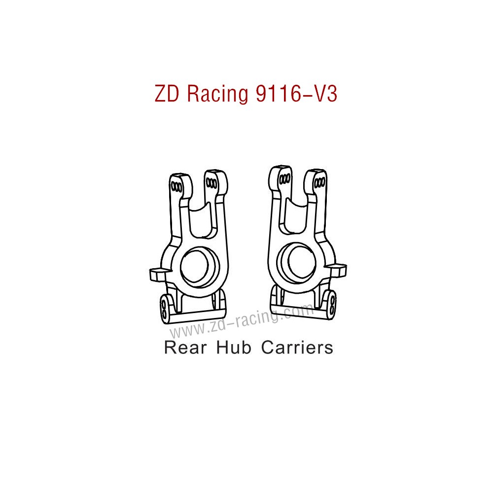 ZD Racing 9116-V3 Parts Rear Hub Carriers 8136