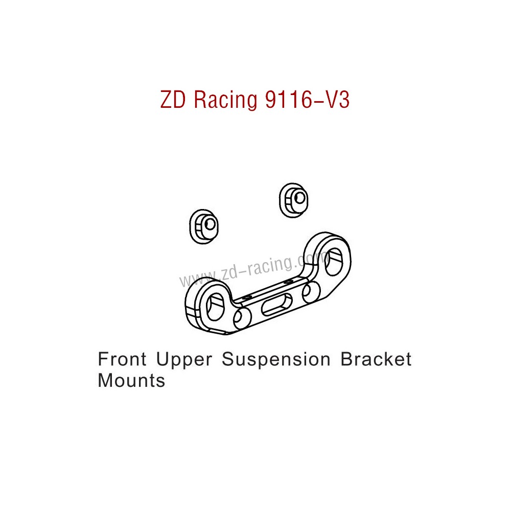 ZD Racing 9116-V3 Parts Front Upper Suspension Bracket Mounts 9139