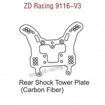 ZD Racing 9116-V3 Parts Rear Shock Tower Plate Carbon Fiber 8241