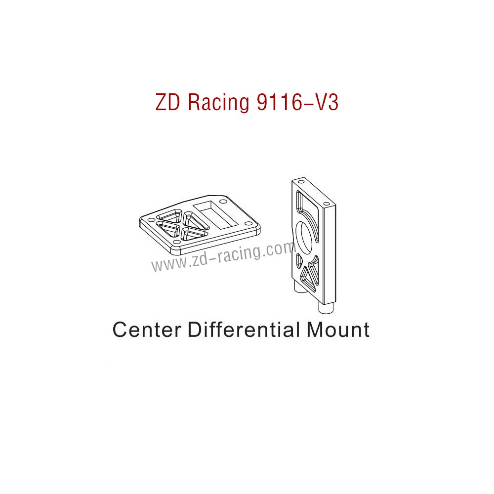 ZD Racing 9116-V3 Parts Center Differential Mount 8428