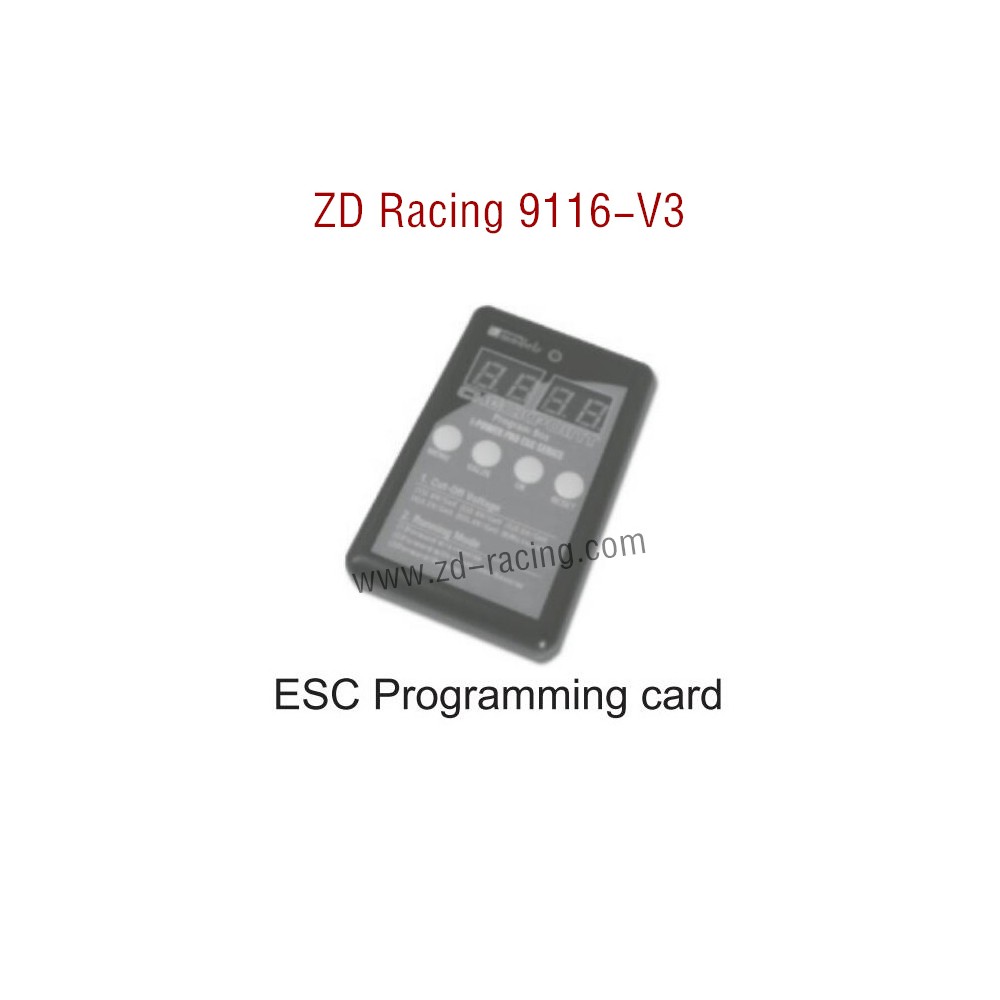 ZD Racing 9116-V3 Parts ESC Programming Card 8464