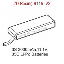 ZD Racing 9116-V3 Parts 3S 3000mAh 11.1V 35C Lipo Battery 8472