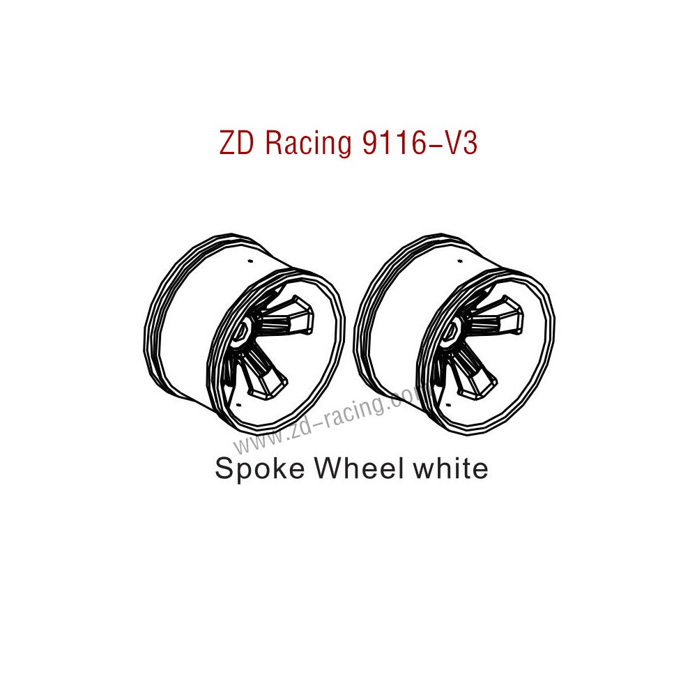 ZD Racing 9116-V3 Parts Spoke Wheel  8475