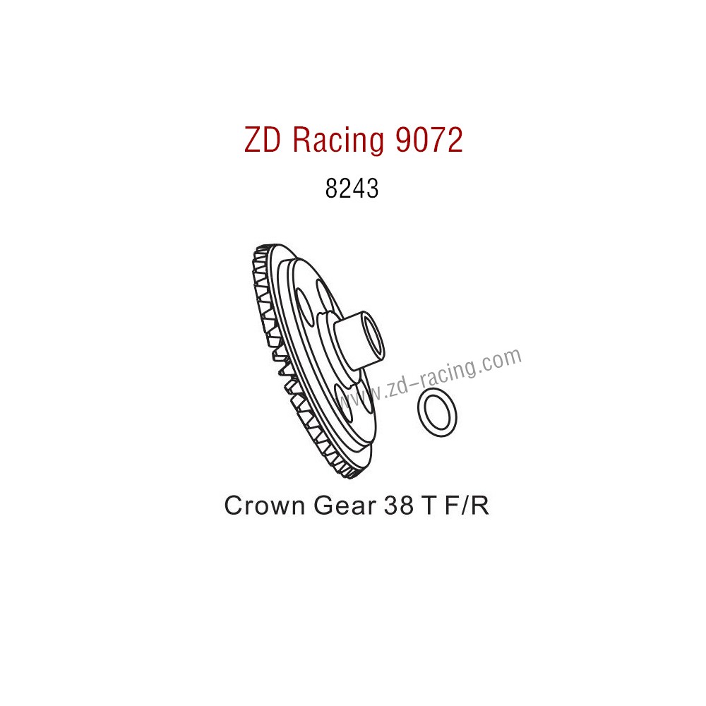 ZD Racing 9072 BX-8 Parts Crown Gear 38T front or Read 8215