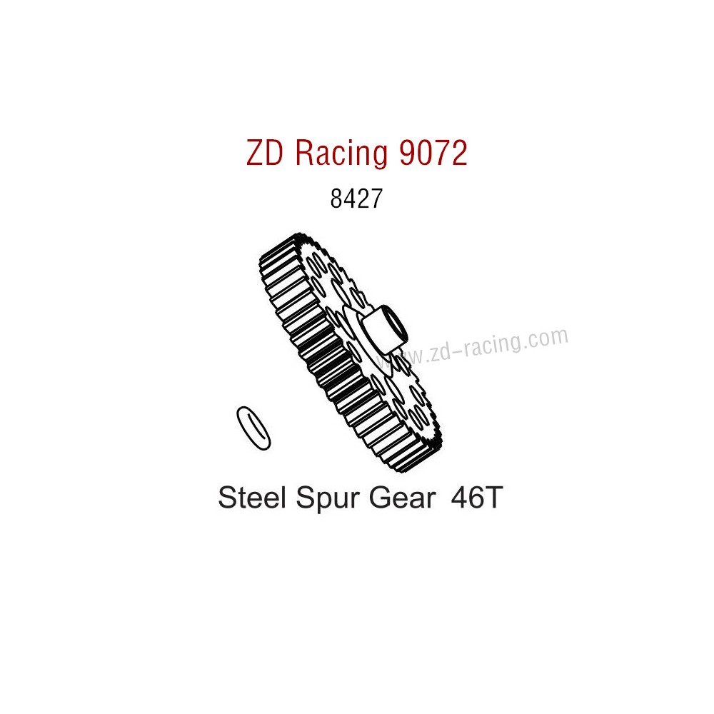 ZD Racing 9072 BX-8 Parts Steel Spur Gear 46T 8427