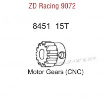 ZD Racing 9072 BX-8 Upgrade Parts 15T Motor Gear CNC 8451