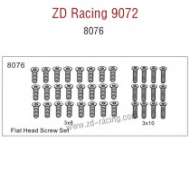 ZD Racing 9072 BX-8 Parts Flat Head Screw set 8076