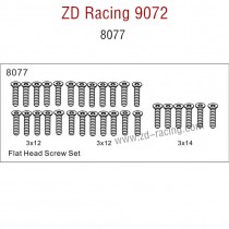 ZD Racing 9072 BX-8 Parts Flat Head Screw Set 8077