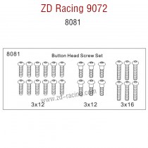 ZD Racing 9072 BX-8 Parts Button Head Screw Set 8081