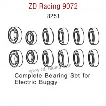 ZD Racing 9072 BX-8 Parts Complete Bearing Set For Electric Buggy 8251