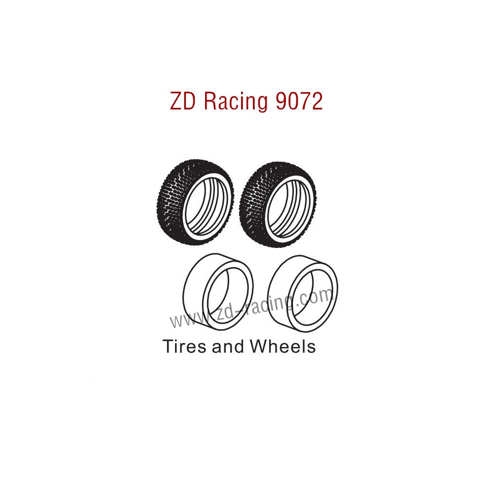 ZD Racing 9072 BX-8 Parts Tires and Wheels 8067