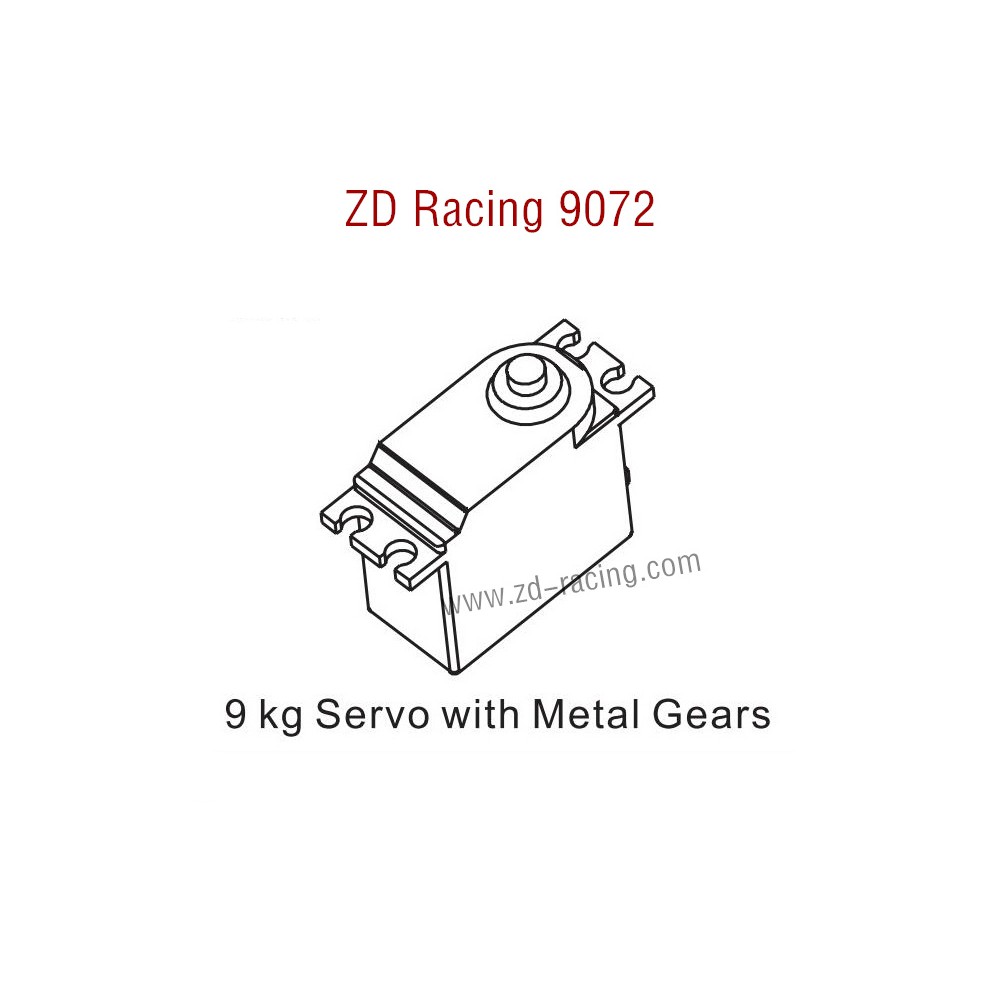 ZD Racing 9072 BX-8 Parts 9KG Servo with Metal Gears 8096