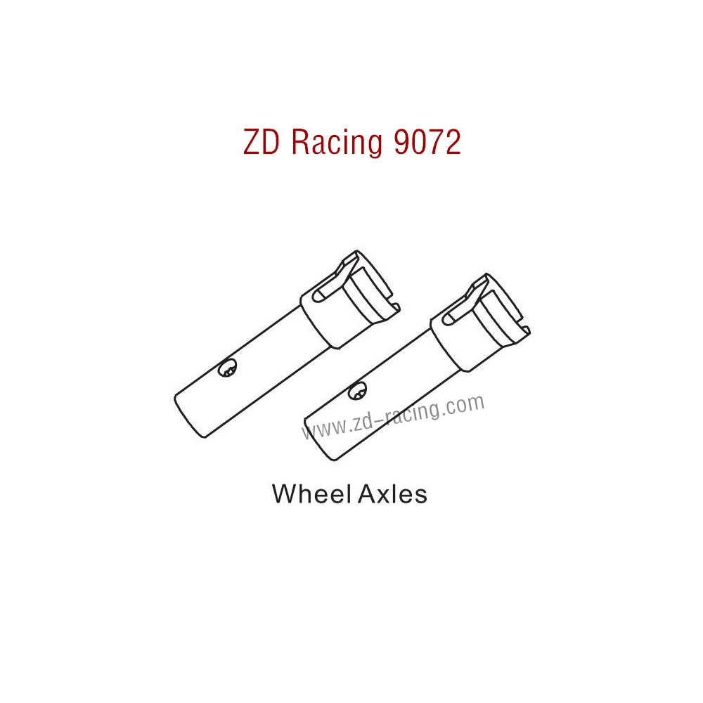 ZD Racing 9072 BX-8 Parts Wheel Axles 8121