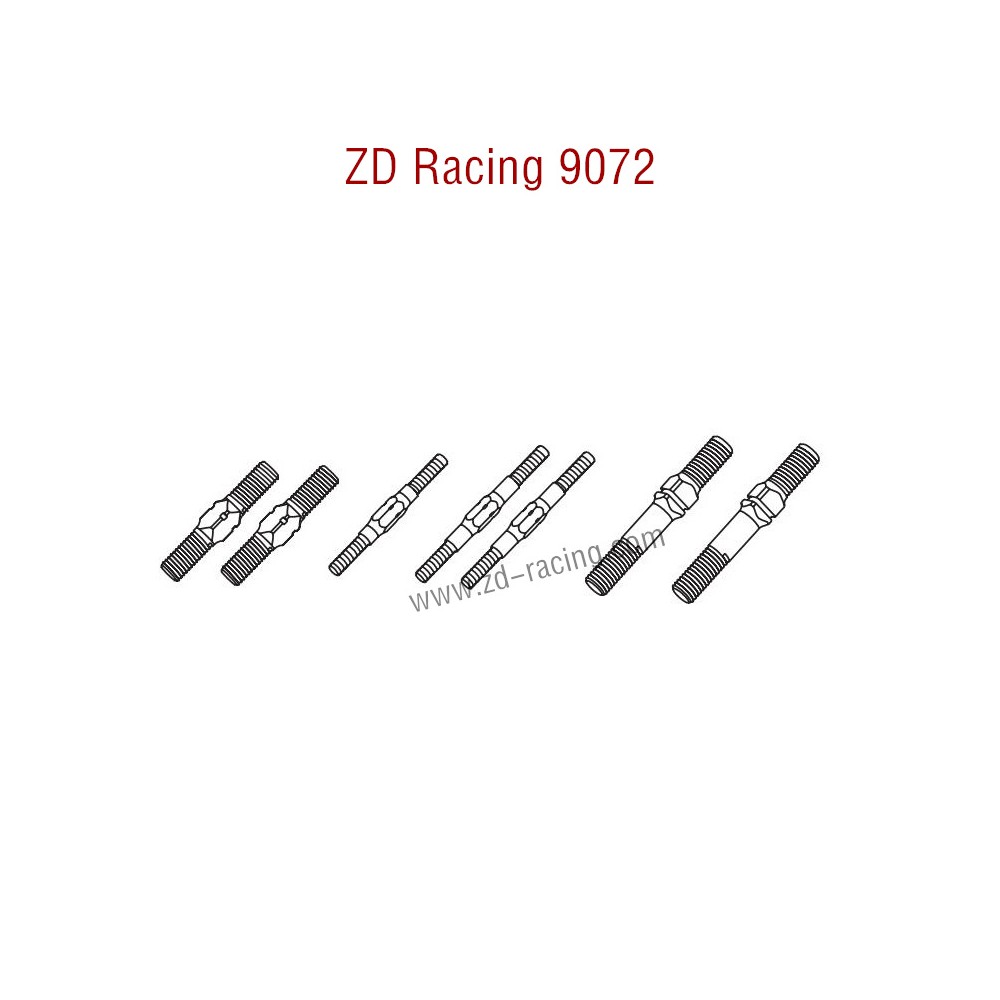 ZD Racing 9072 BX-8 Parts All Rods 8126