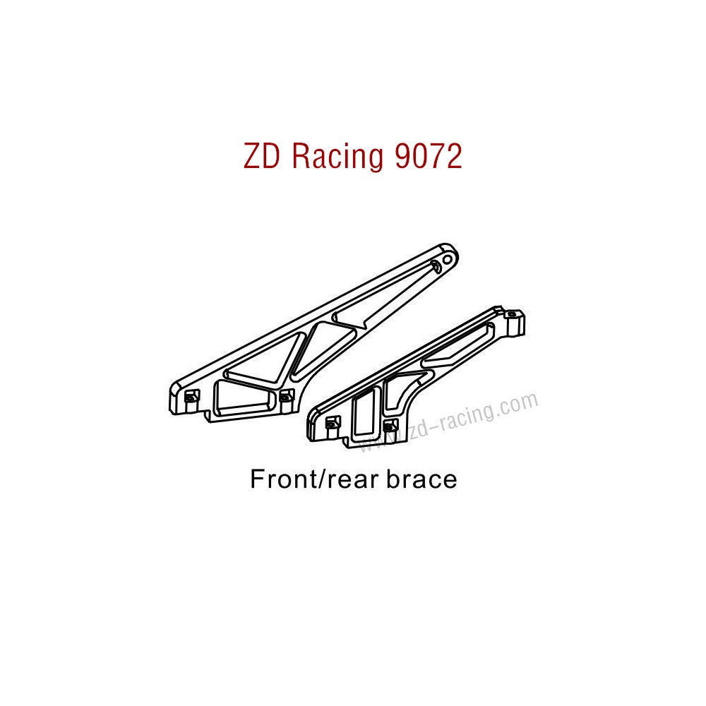 ZD Racing 9072 BX-8 Parts Front Rear Brace 8133