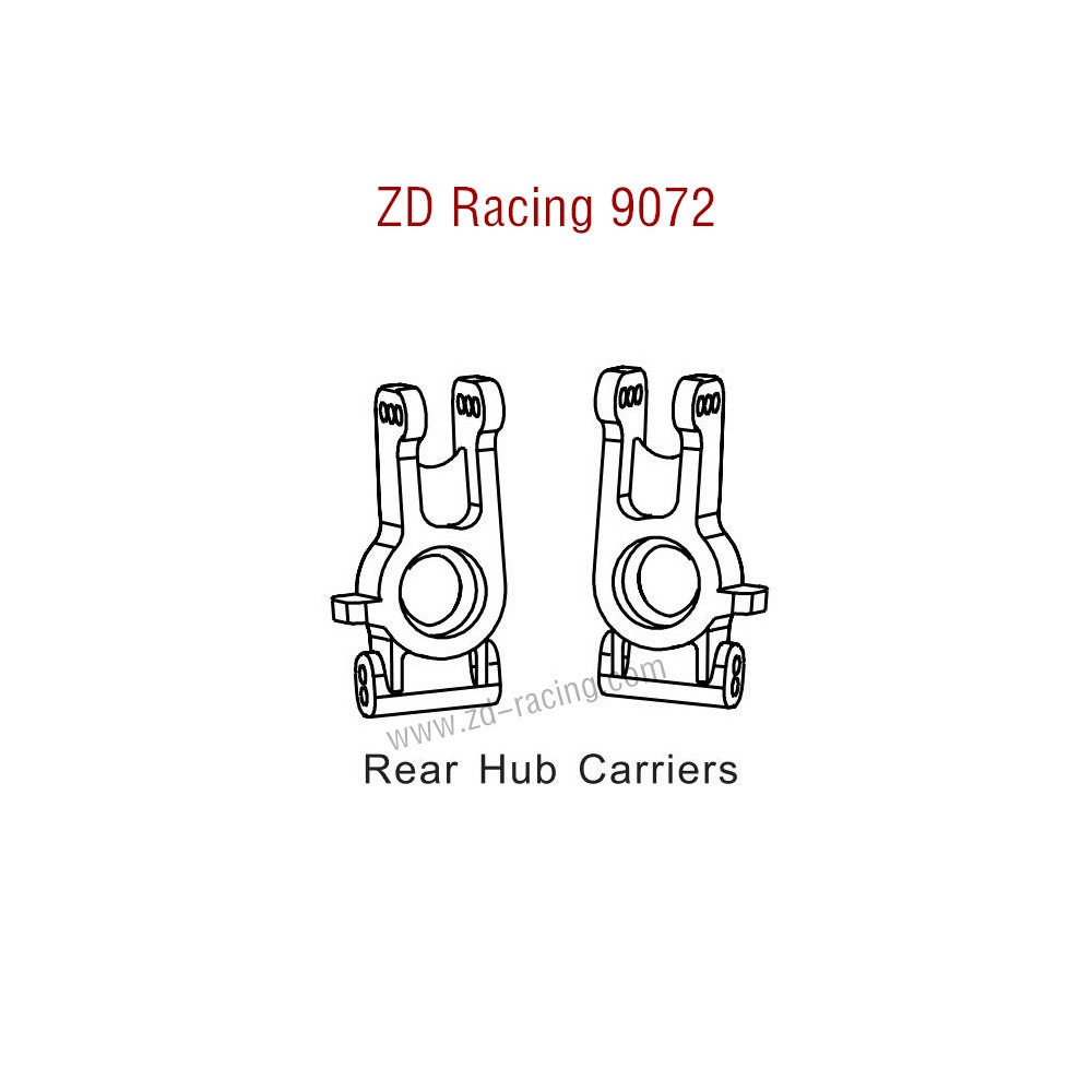 ZD Racing 9072 BX-8 Parts Rear Hub Carriers 8136