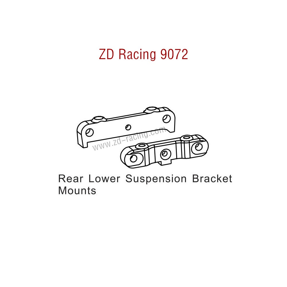 ZD Racing 9072 BX-8 Parts Rear Lower Suspension Bracket Mounts 8137