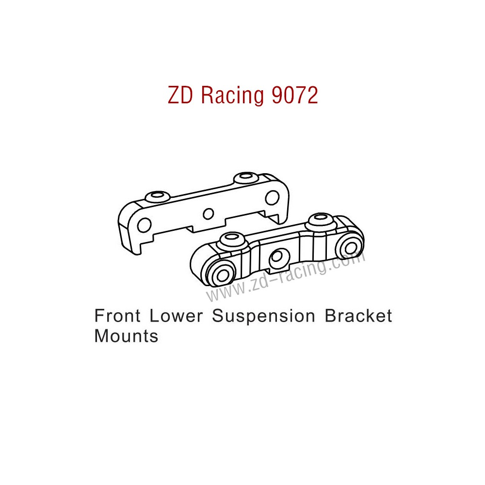 ZD Racing 9072 BX-8 Parts Front Lower Suspension Bracket Mounts 8138