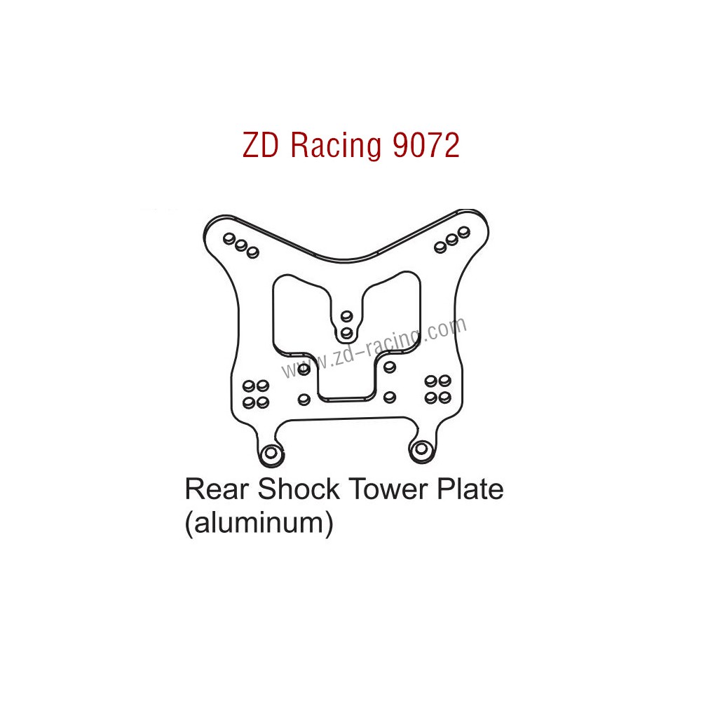 ZD Racing 9072 BX-8 Parts Rear Shock Tower Plate Aluminum 8144