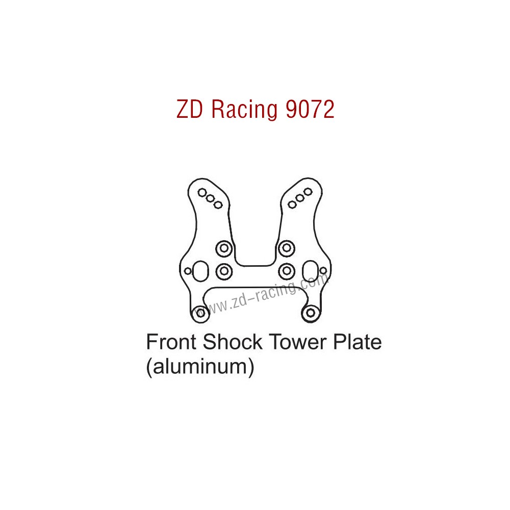 ZD Racing 9072 Pirates 2 Parts Front Shock Tower Plate Aluminum 8145