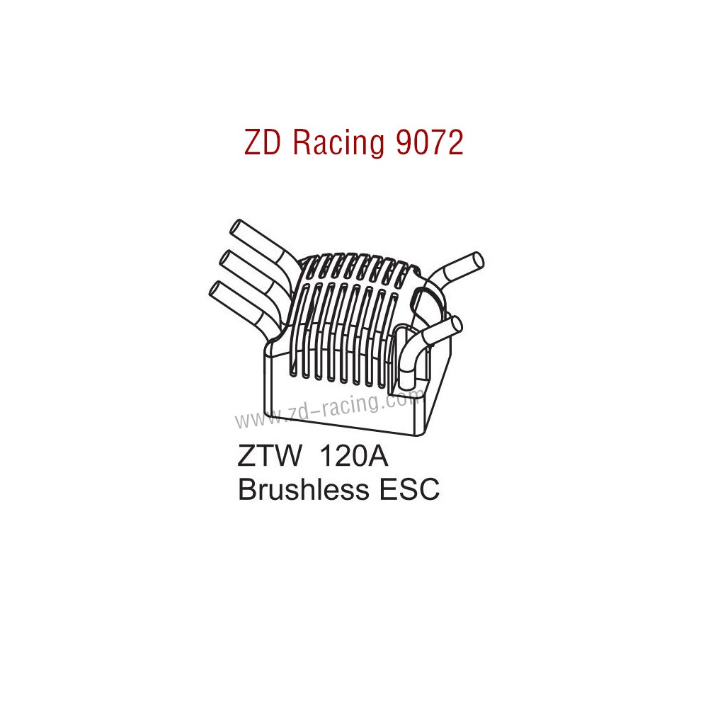 ZD Racing 9072 Pirates 2 Parts ZTW 120A Brushless ESC 8272