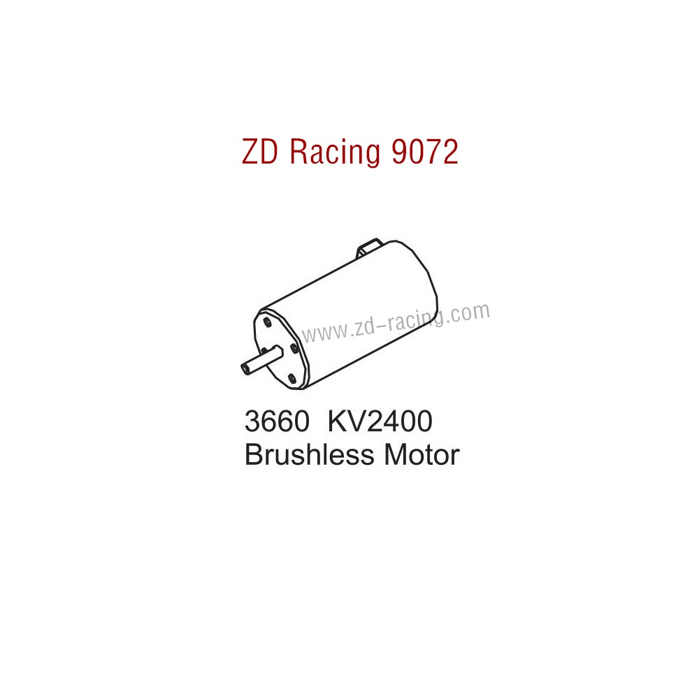 ZD Racing 9072 Pirates 2 Parts 3660 KV2400 Brushless Motor 8271