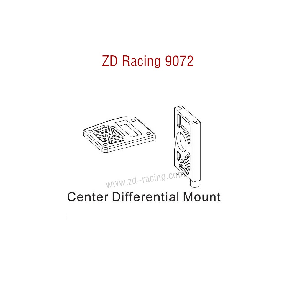 ZD Racing 9072 Pirates 2 Parts Center Differential Mount 8426