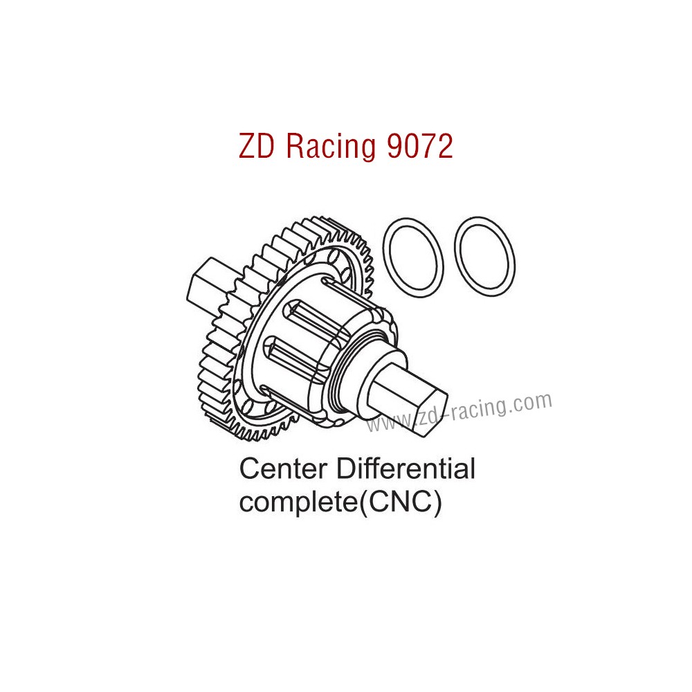 ZD Racing 9072 Pirates 2 Upgrade Parts Center Differential Complete CNC 8257