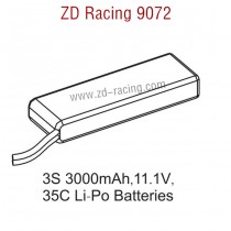 ZD Racing 9072 Pirates 2 Parts 3S 3000mAh 11.1V 35C Lipo Battery 8472