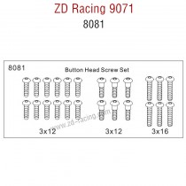 ZD Racing 9071 Parts Button Head Screw Set 8081