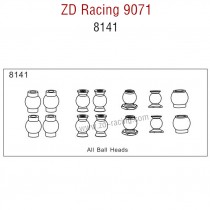 ZD Racing 9071 Parts All Ball Heads 8141