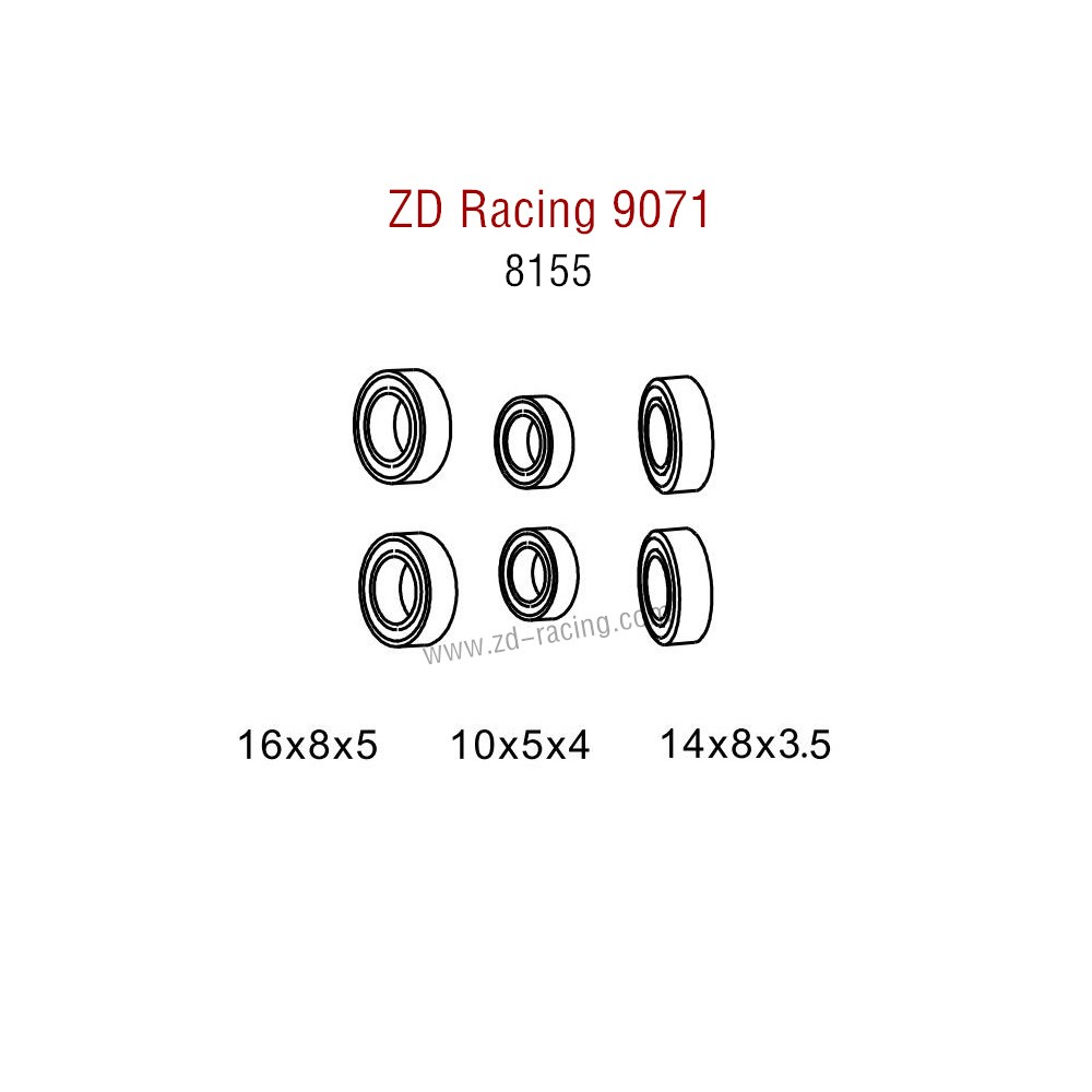 ZD Racing 9071 Parts Bearing 8155