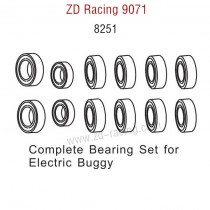 ZD Racing 9071 Parts Complete Bearing Set For Electric Buggy 8251