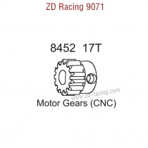 ZD Racing 9071 Upgrade Parts 17T Motor Gear CNC 8452