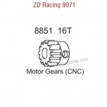 ZD Racing 9071 Upgrade Parts 16T Motor Gear CNC 8851