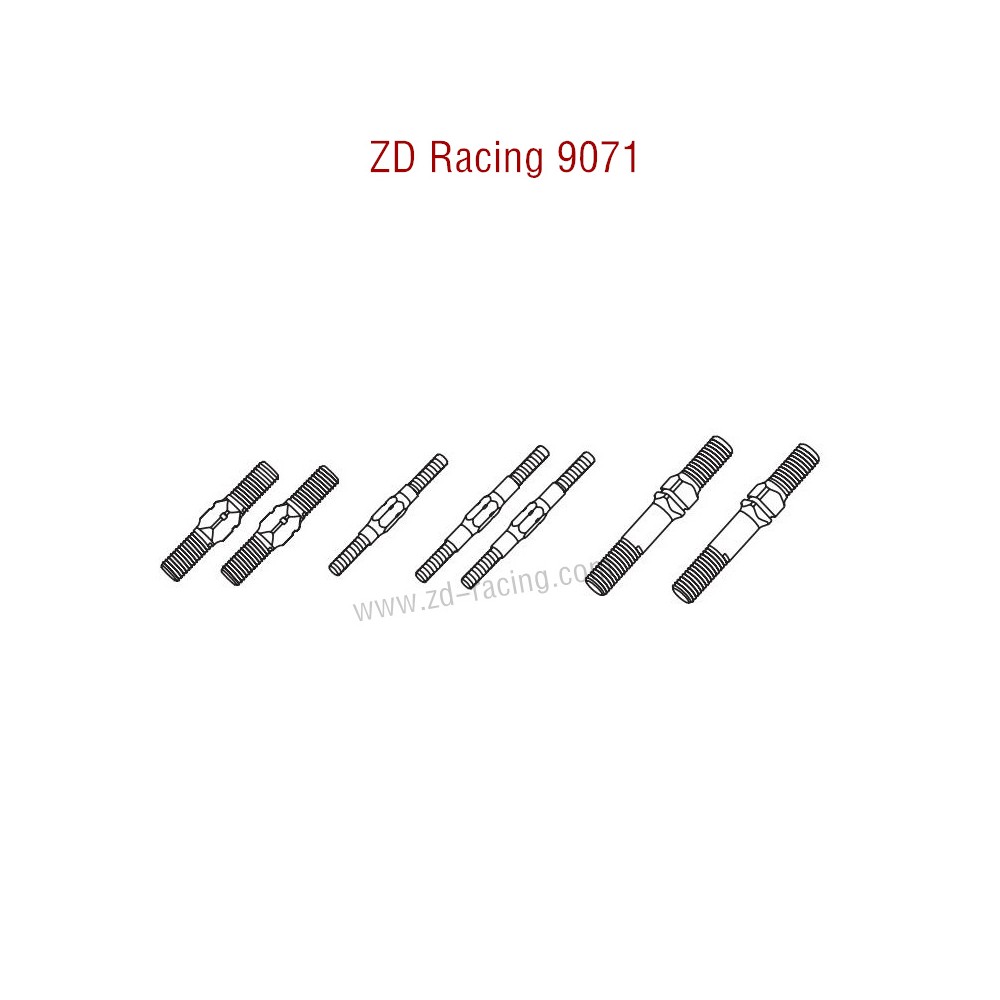 ZD Racing 9071 Parts All Rods 8126