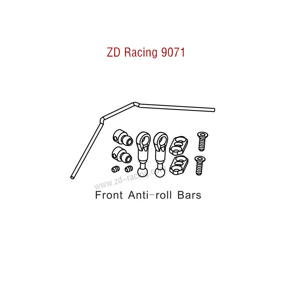 ZD Racing 9071 Parts Front Anti-Roll Bars 8044