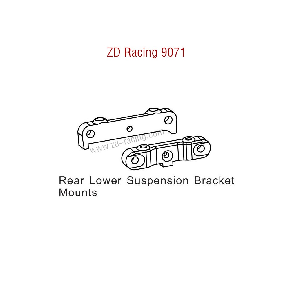 ZD Racing 9071 Parts Rear Lower Suspension Bracket Mounts 8137