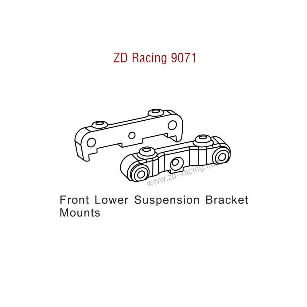 ZD Racing 9071 Parts Front Lower Suspension Bracket Mounts 8138