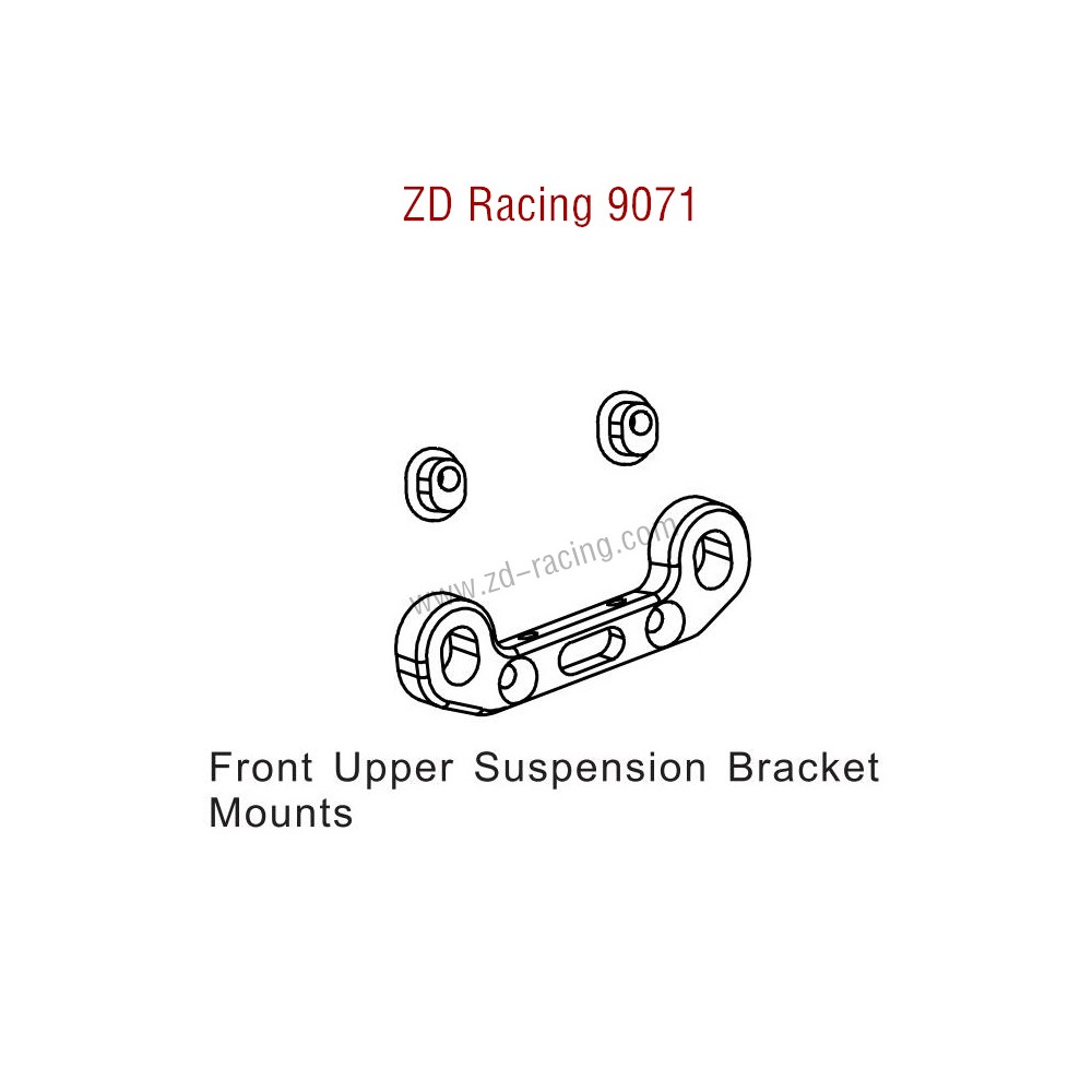 ZD Racing 9071 Parts Front Upper Suspension Bracket Mounts 8139