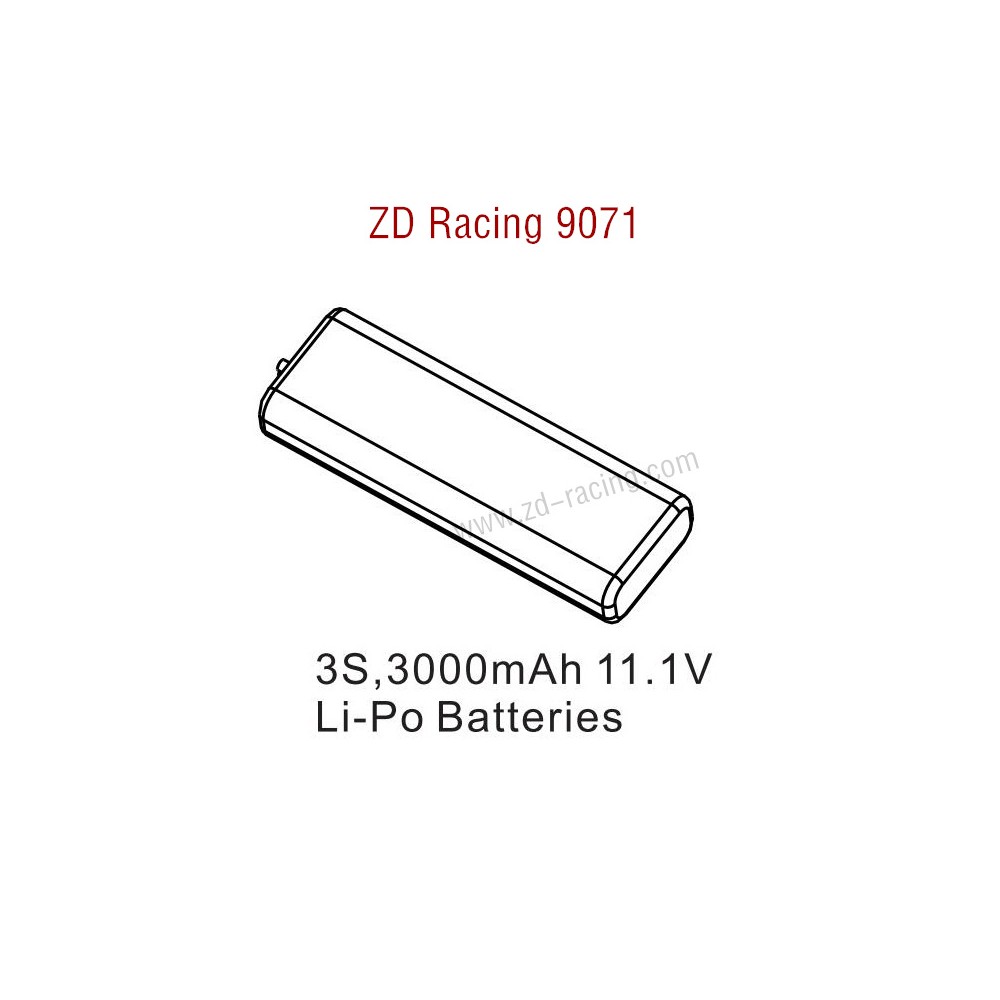 ZD Racing 9071 Parts 3S 3000mAh 11.1V Li-po Batteries 8192