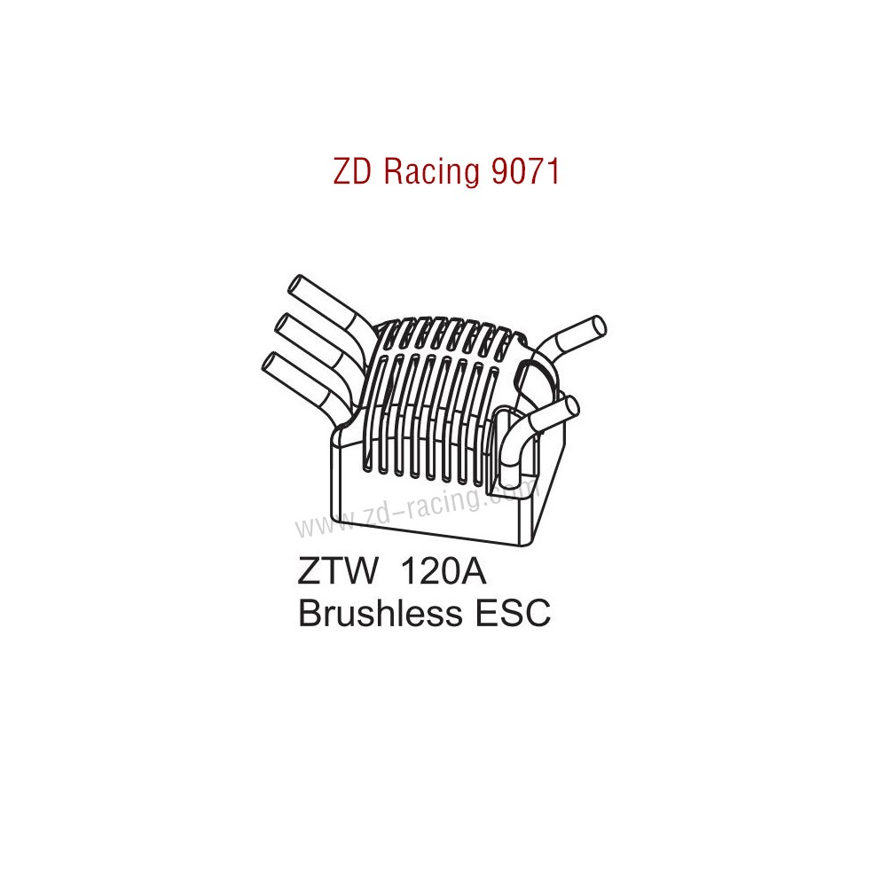 ZD Racing 9071 Parts ZTW 120A Brushless ESC 8272