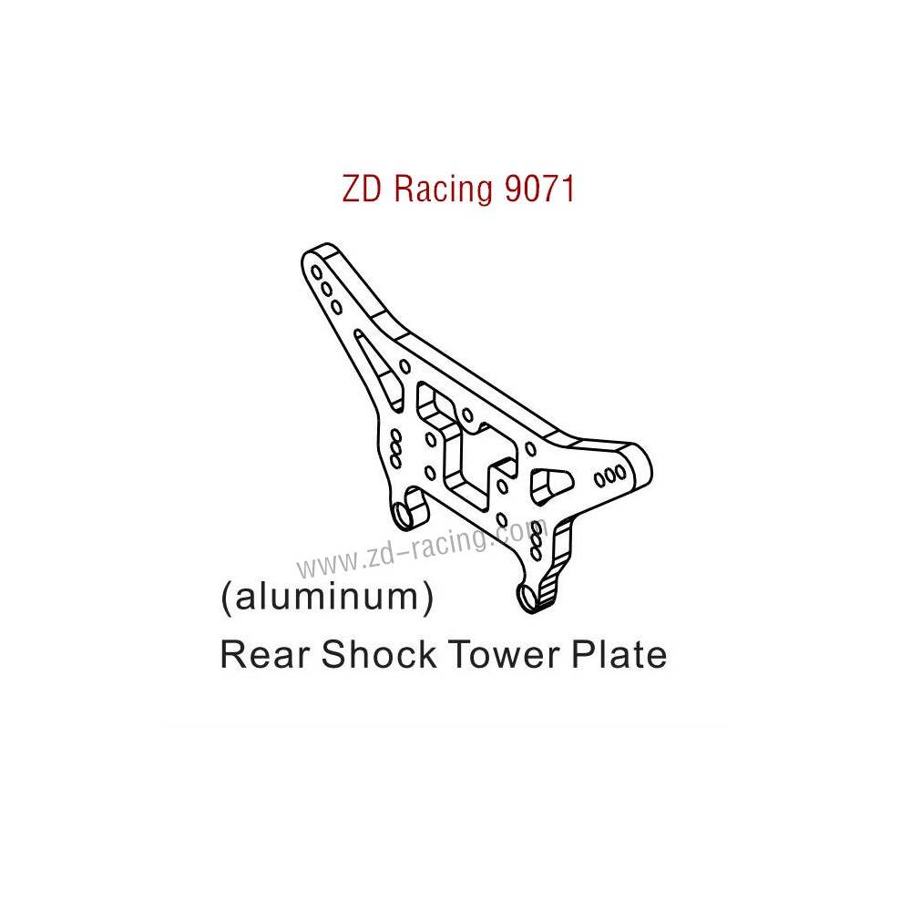 ZD Racing 9071 Parts Rear Shock Tower Plate Aluminum 8421