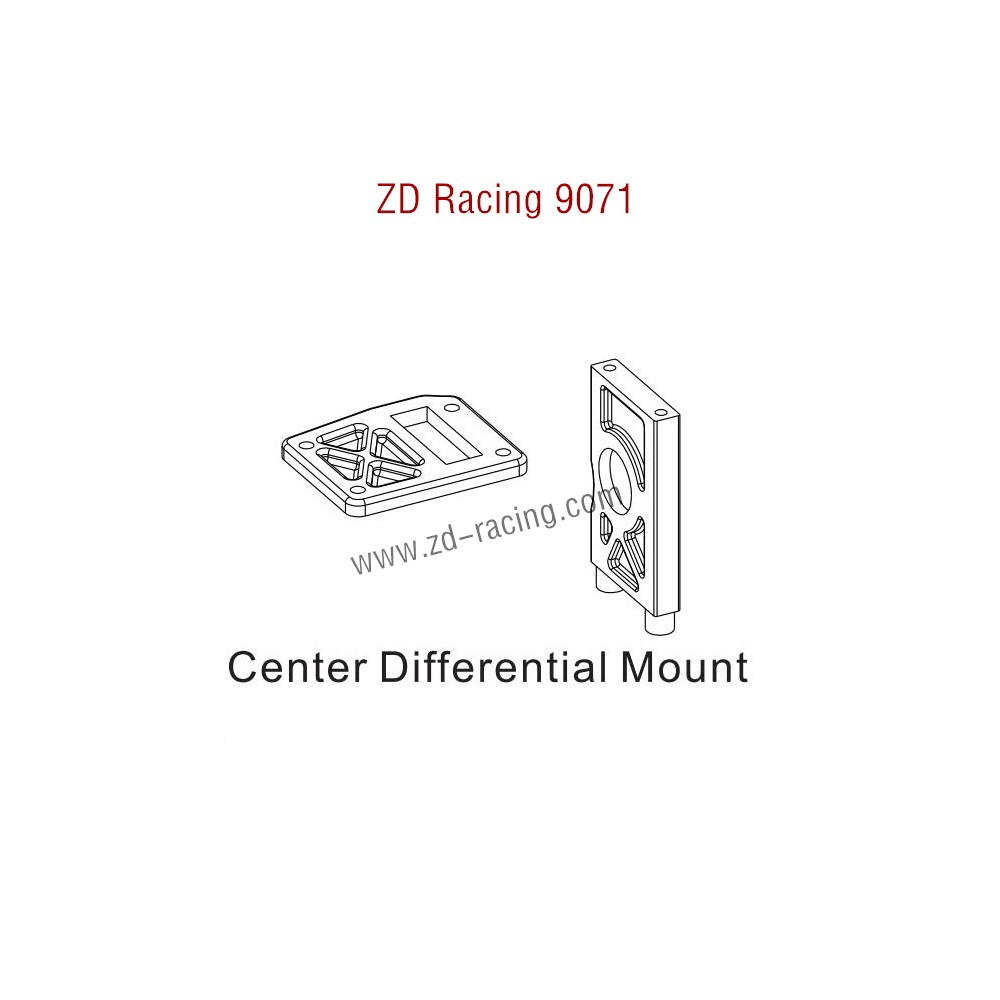 ZD Racing 9071 Parts Center Differential Mount 8428