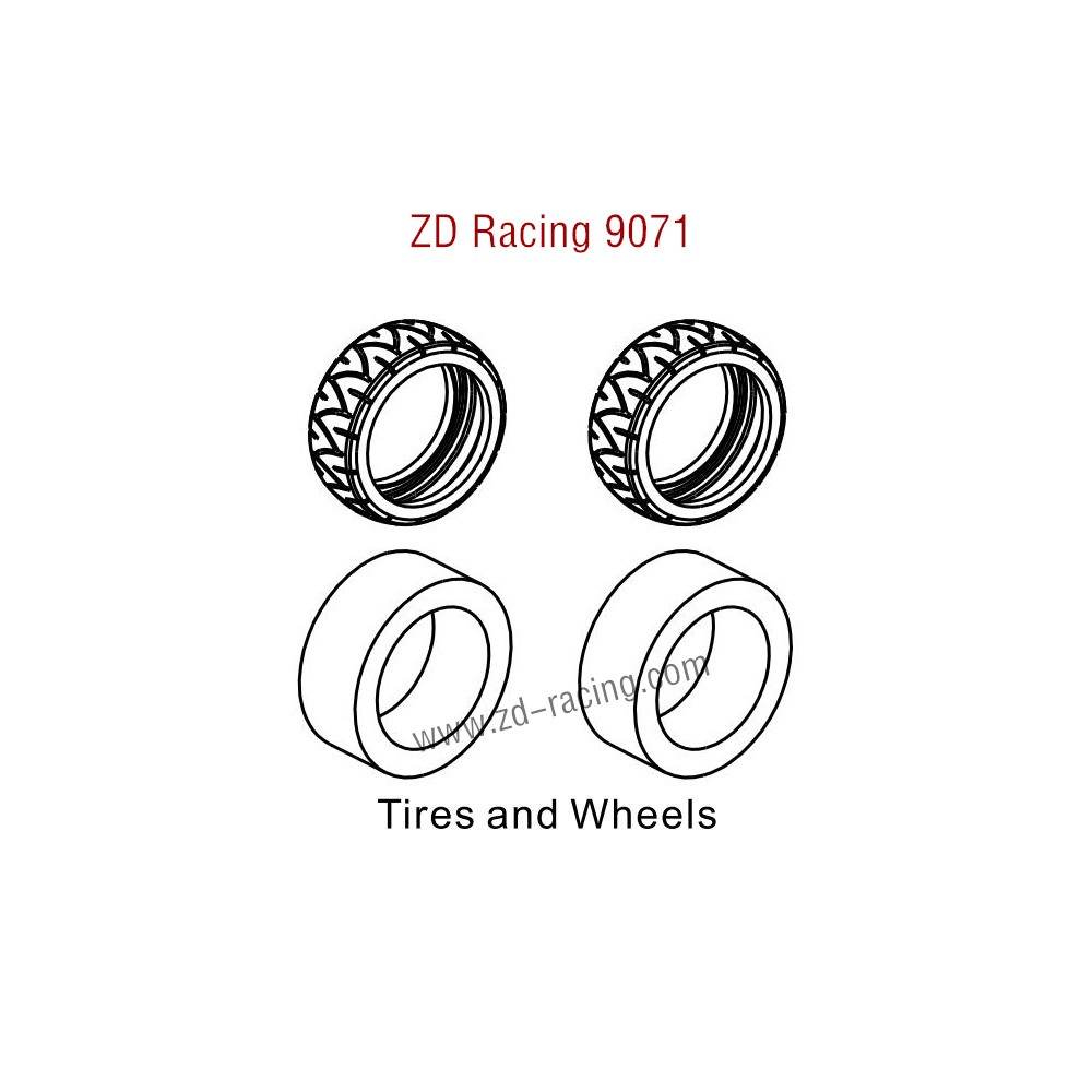 ZD Racing 9071 Parts Tires and Wheels 8429