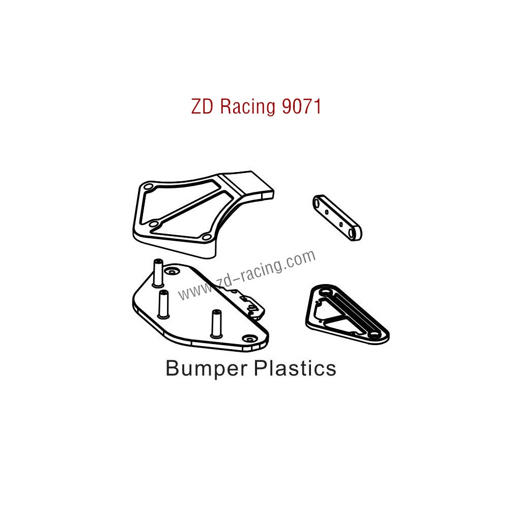 ZD Racing 9071 Parts Bumper Plastics 8432