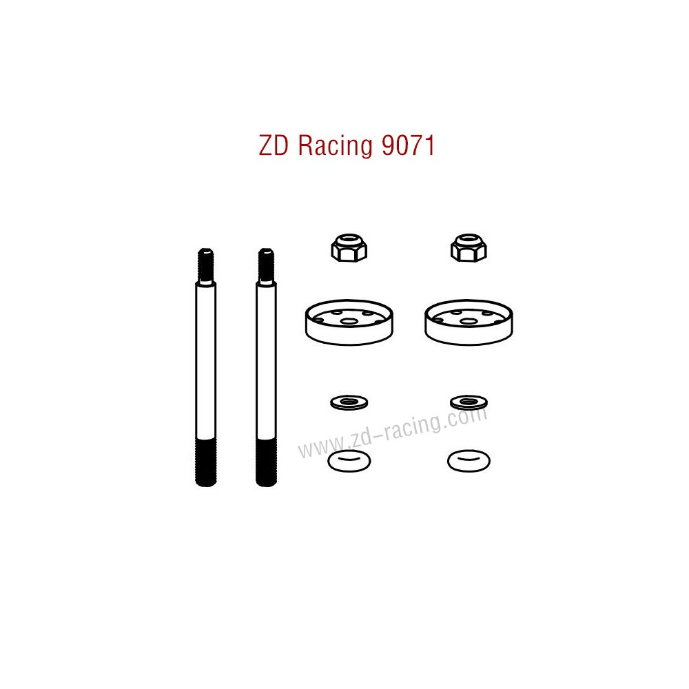 ZD Racing 9071 Parts Front Shock Absorber Shafts 8446