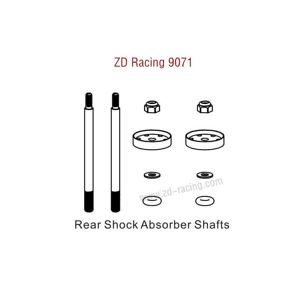 ZD Racing 9071 Parts Rear Shock Absorber Shafts 8447