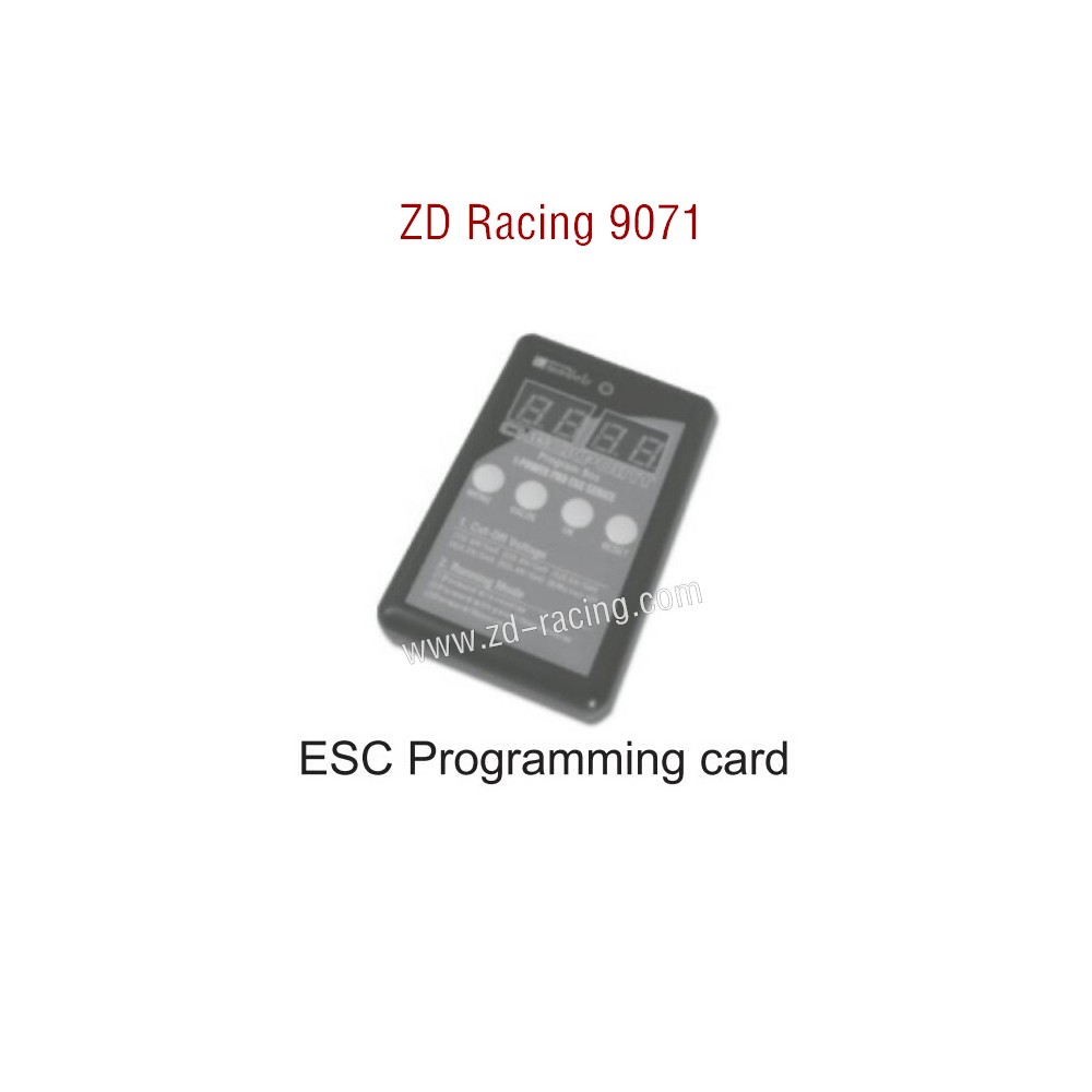 ZD Racing 9071 Parts ESC Programming Card 8464